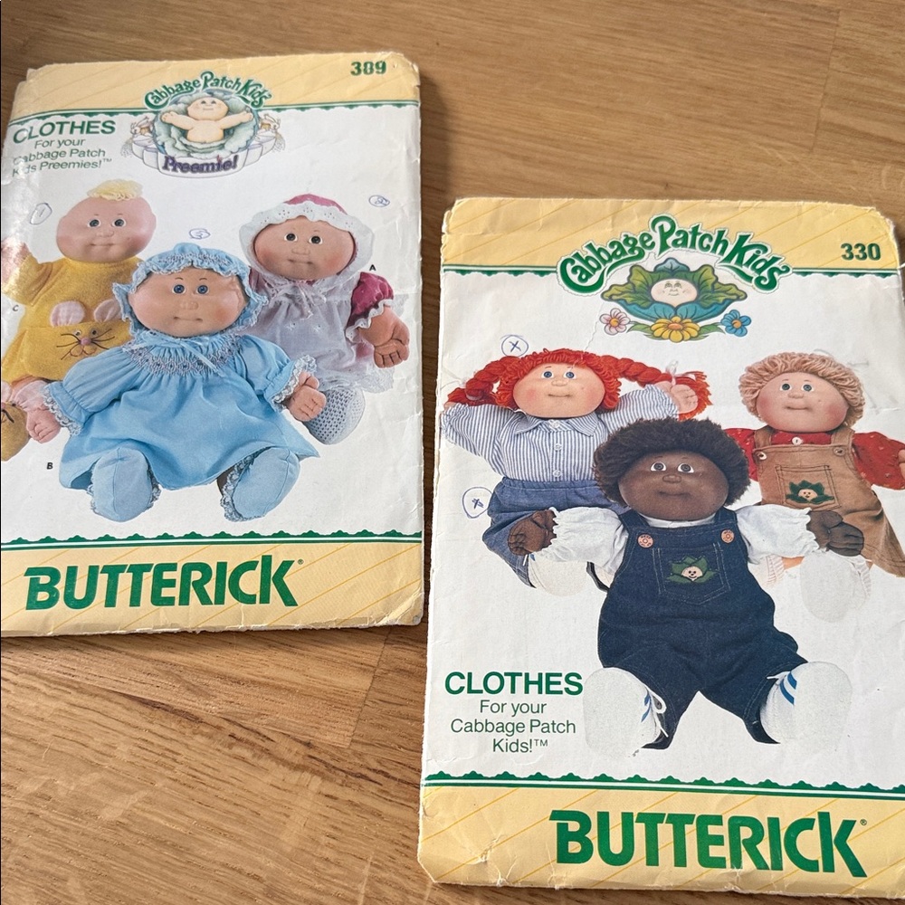 Butterick Cabbage Patch Kids Clothing Patterns vintage 1984